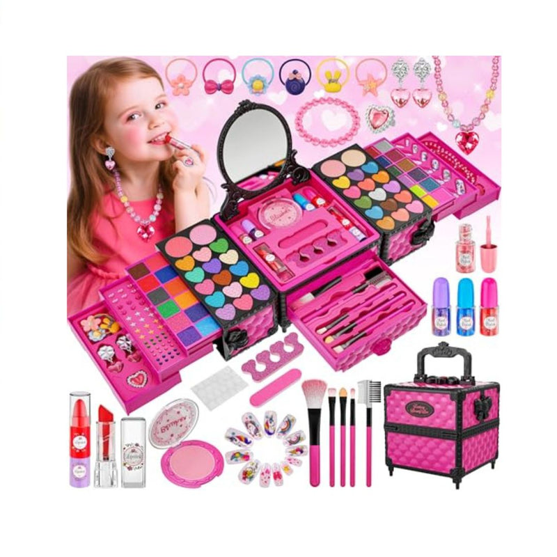 99 Piece Kids Makeup Kit Washable Pretend Play Set
