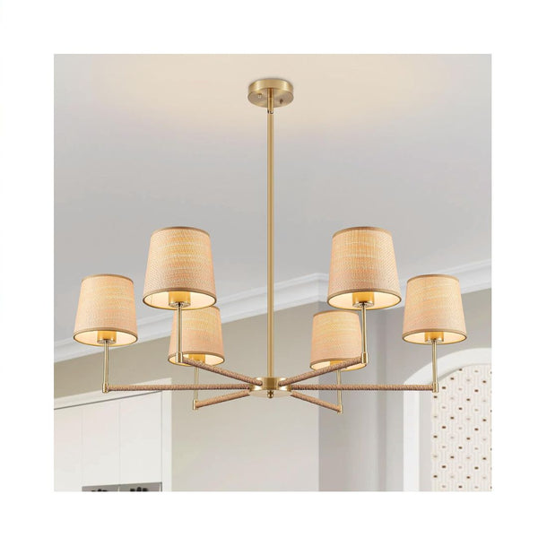 6-Light Boho Pendant Light Fixtures Chandelier