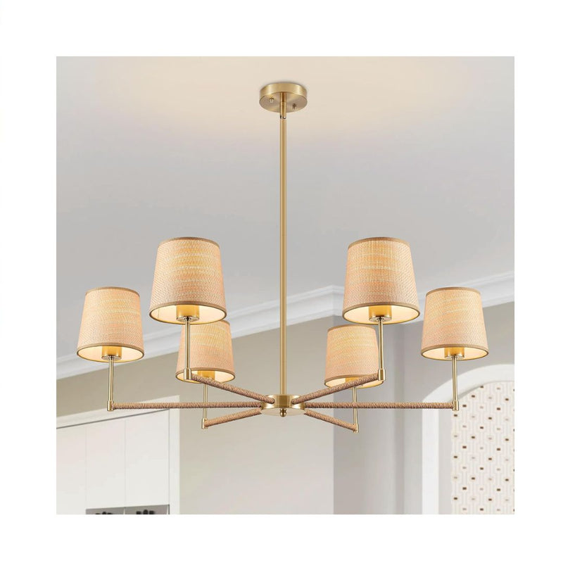 6-Light Boho Pendant Light Fixtures Chandelier