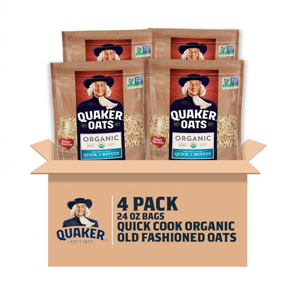 4-Pack Quaker Organic Quick Cook Oatmea