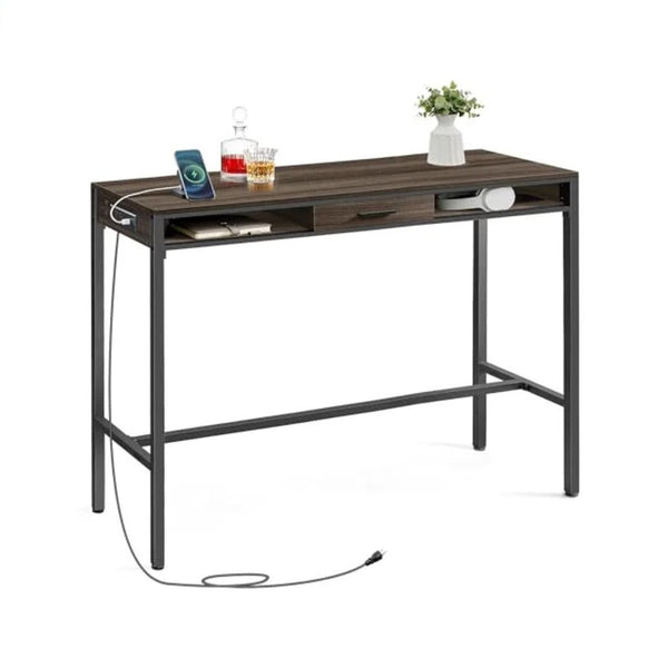 VASAGLE Bar Table with Power Outlets
