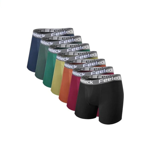 7 Pack Men's Moisture Wicking Boxer Briefs with Fly