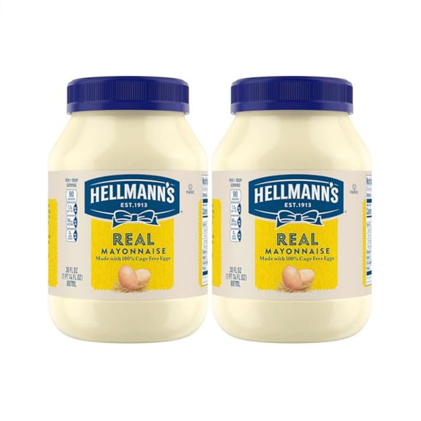 2 Pack Hellmann's Real Mayonnaise 30 oz Jars