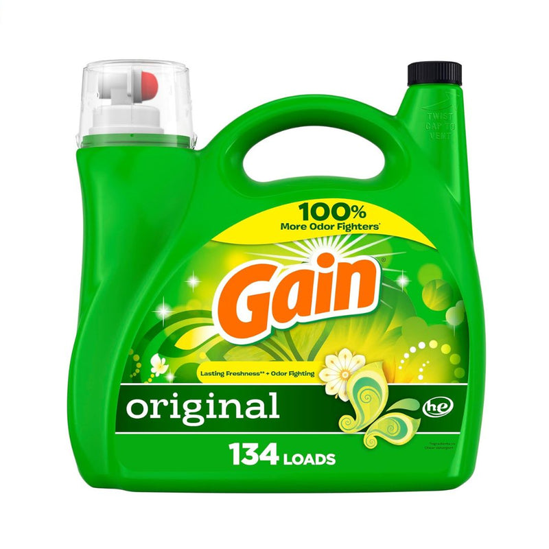 134 Loads Gain Liquid Laundry Detergent, Original Scent