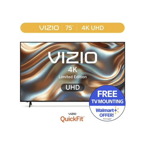 VIZIO 75” 4K UHD Limited Edition TV And Free Wall Mounting Installation