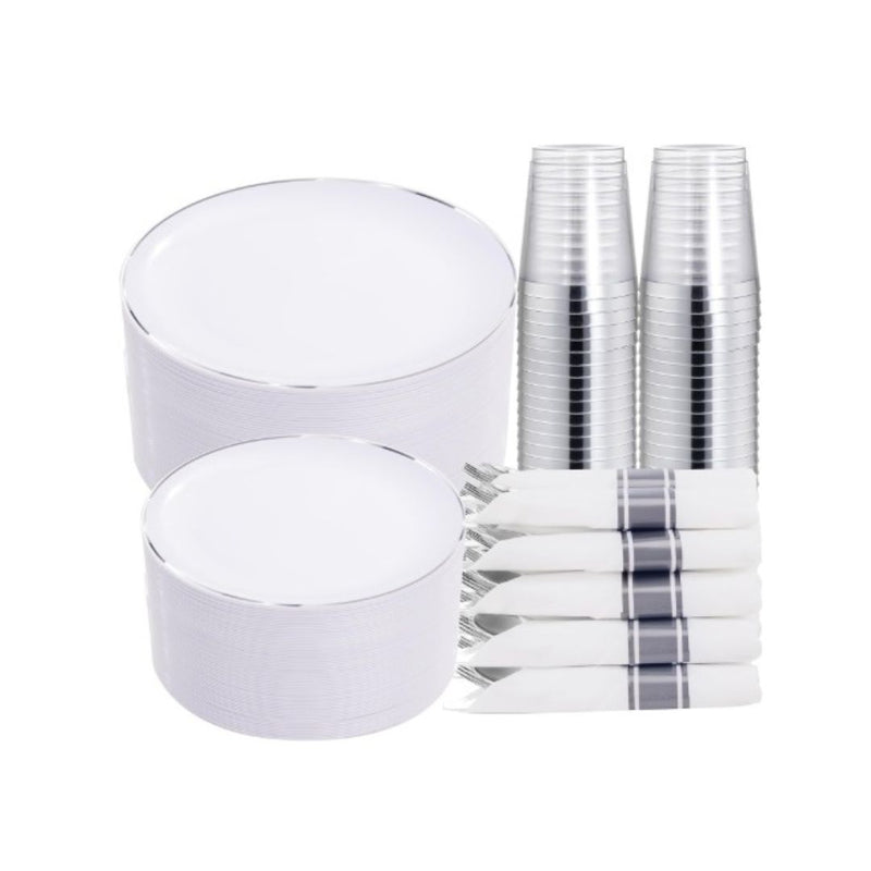 350 PCS Plastic Dinnerware Set