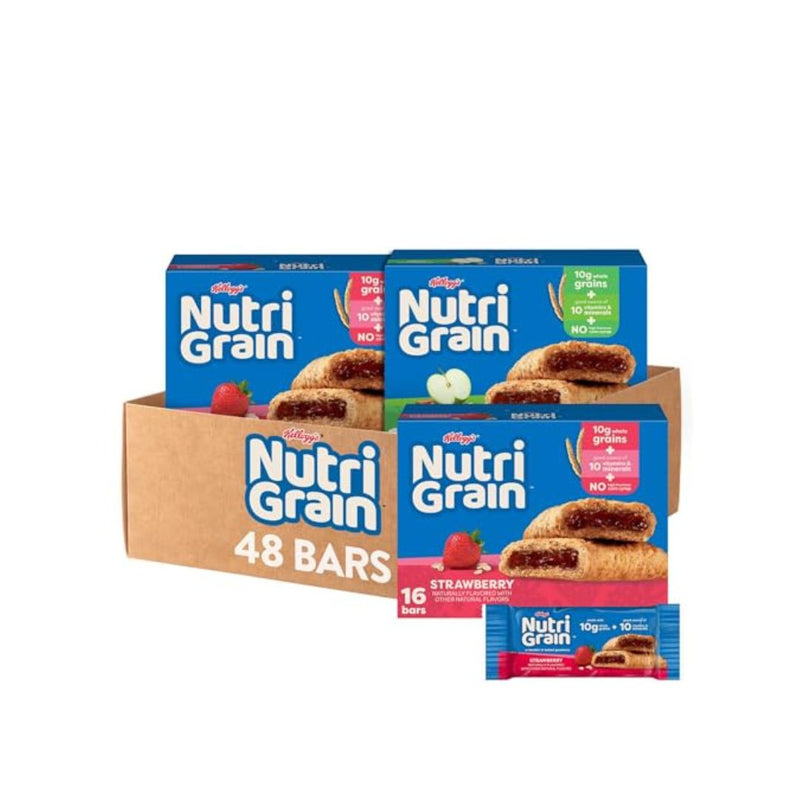 48 Count Nutri Grain Breakfast Snack Bars Variety Pack