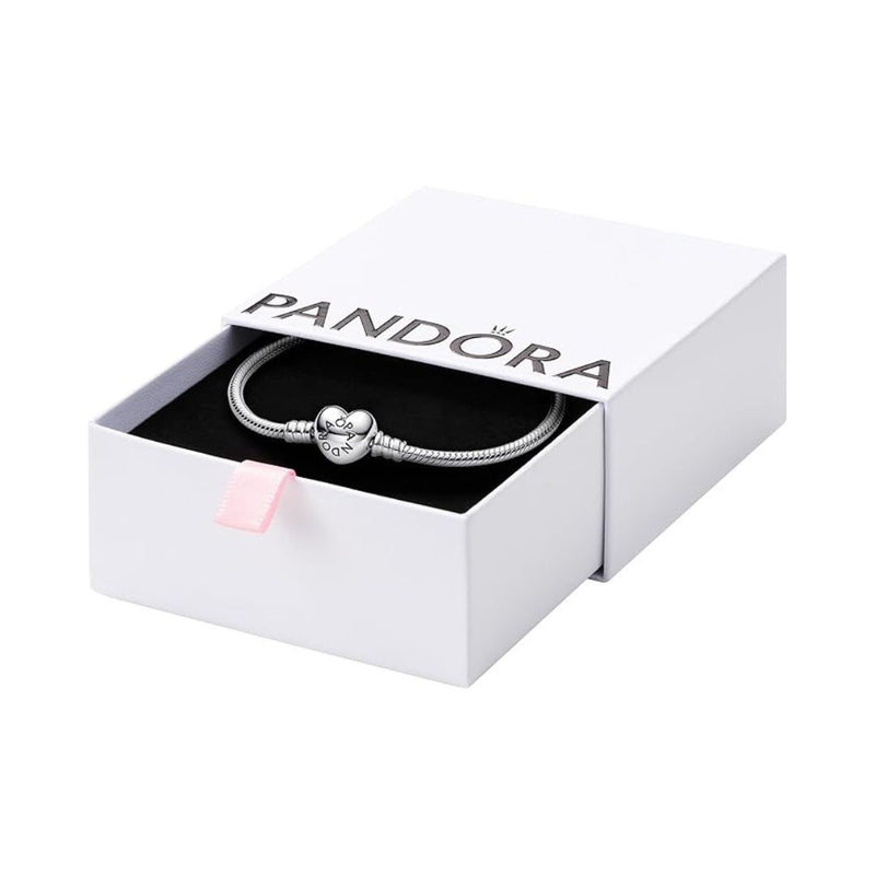 PANDORA Moments Heart Clasp Snake Chain Bracelet