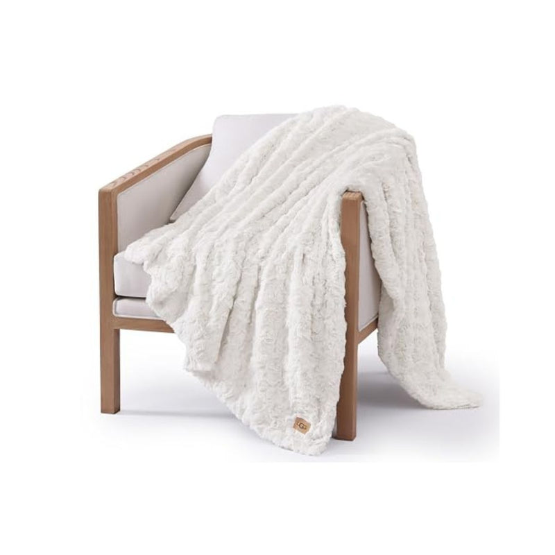 UGG Plush Faux Fur Throw Blanket