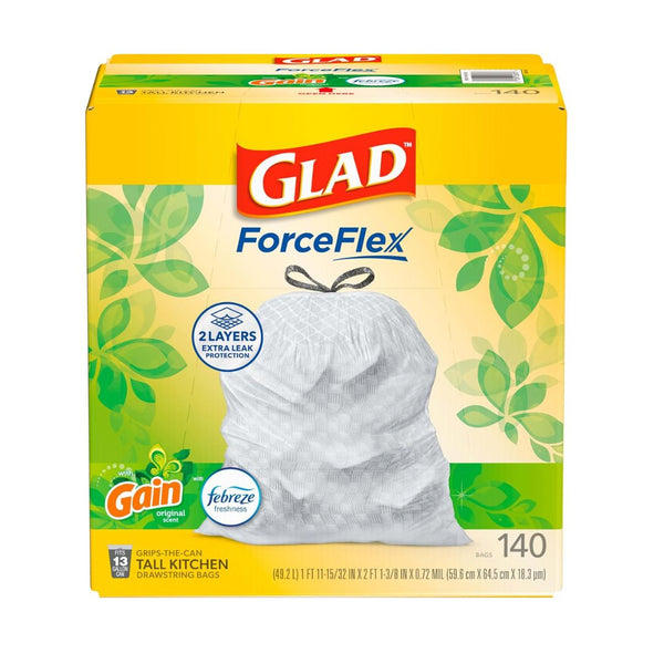 140-Count Glad ForceFlex Tall Kitchen Trash Bags