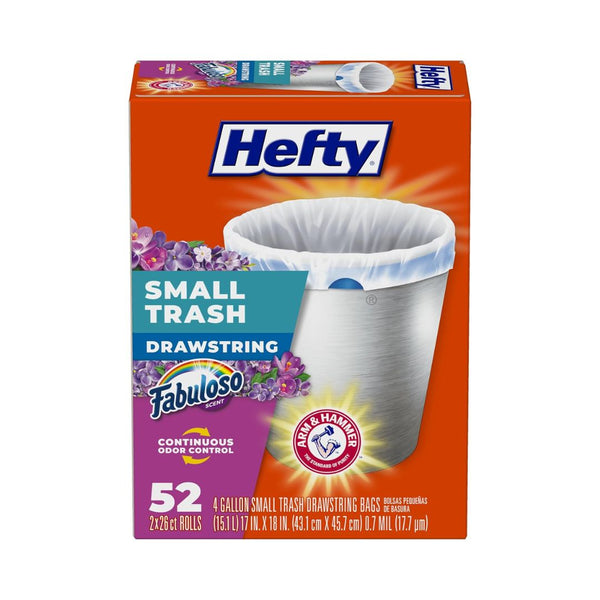 52-Pack Hefty Small Trash Bags, Fabuloso Scent