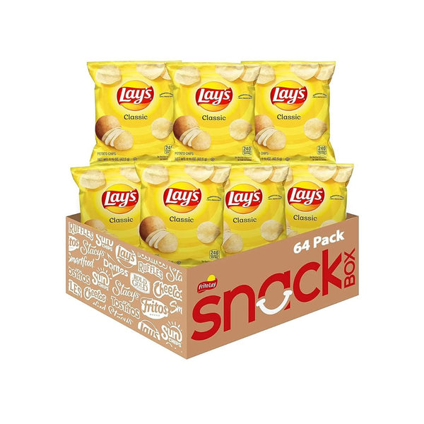 64-Pack Lay's Potato Chips, Classic, 1.5 Ounce