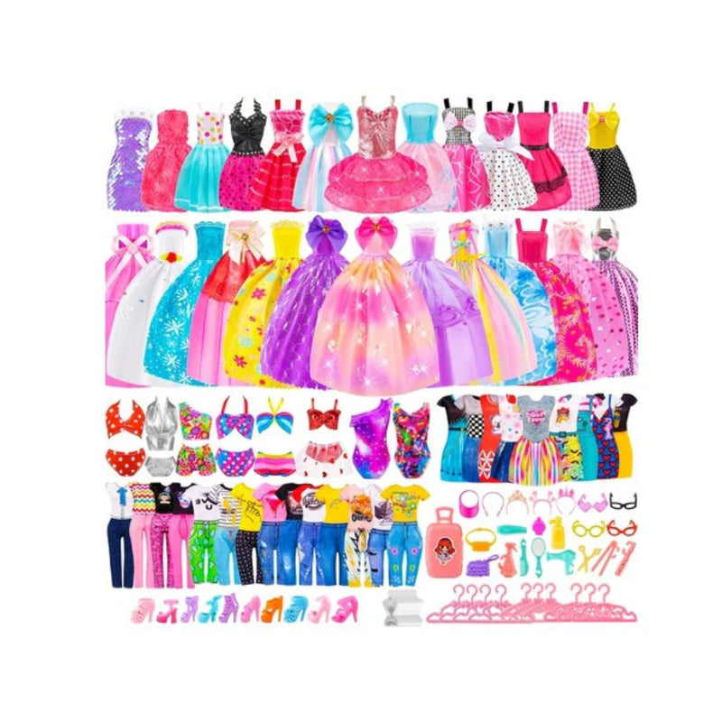 110-Piece Doll Clothes & Accessories Set