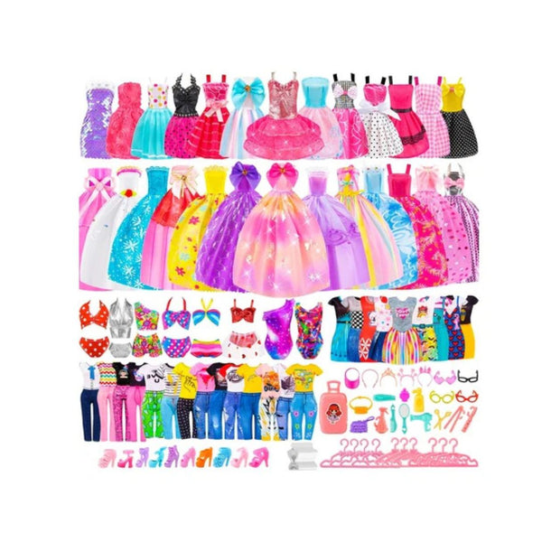 110-Piece Doll Clothes & Accessories Set