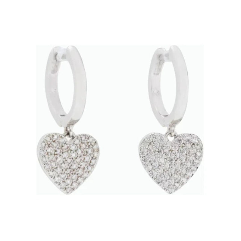 Kate Spade Yours Truly Pave Heart Drop Earrings (2 Colors)