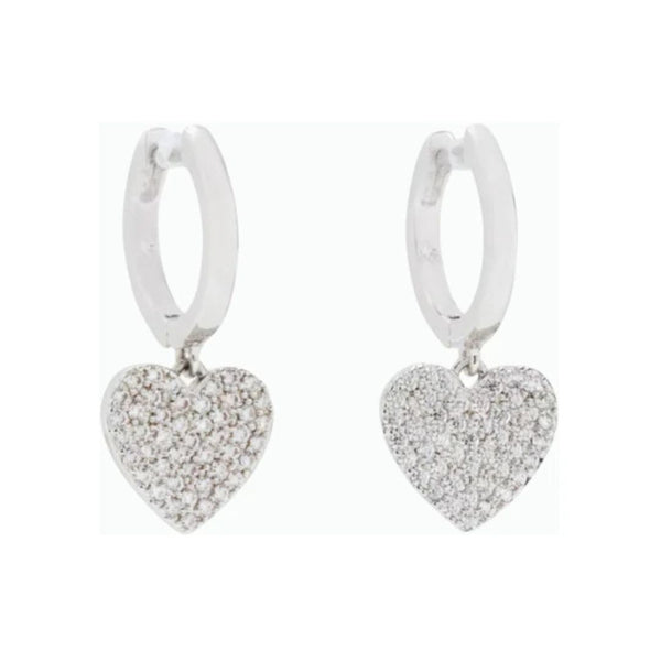 Kate Spade Yours Truly Pave Heart Drop Earrings (2 Colors)