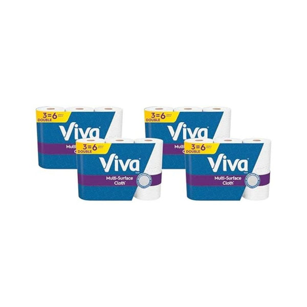 12 Pack Viva Paper Towels Double Rolls