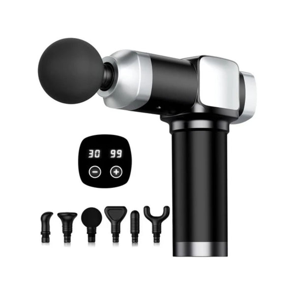 Portable Deep Tissue Massage Gun with 30 Speeds & 6 Attachments
