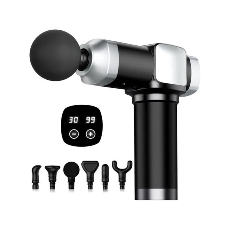 Portable Deep Tissue Massage Gun with 30 Speeds & 6 Attachments