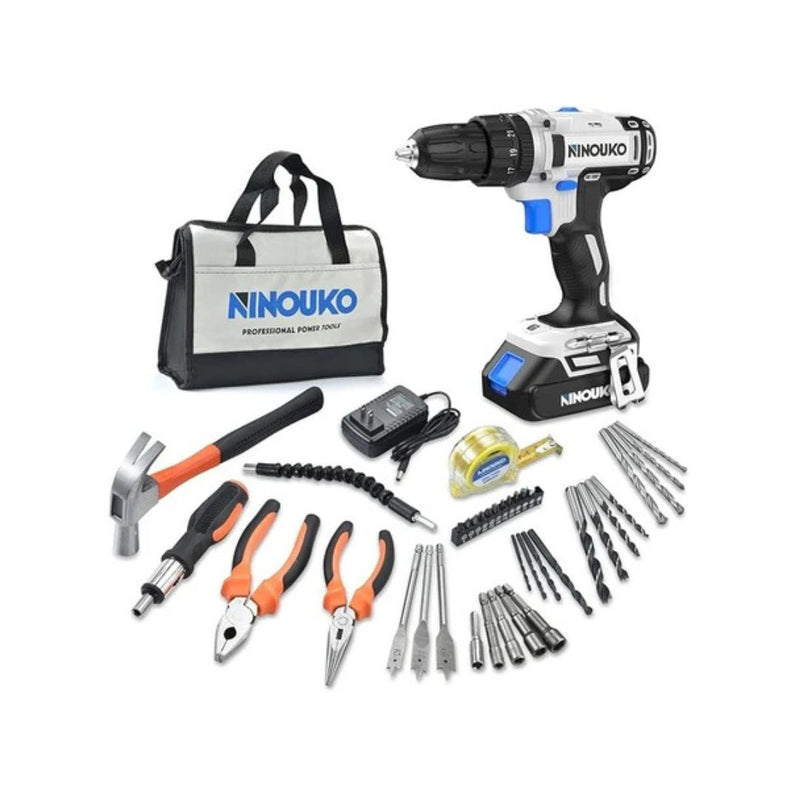 20V Cordless Drill Set with Battery and Accessories