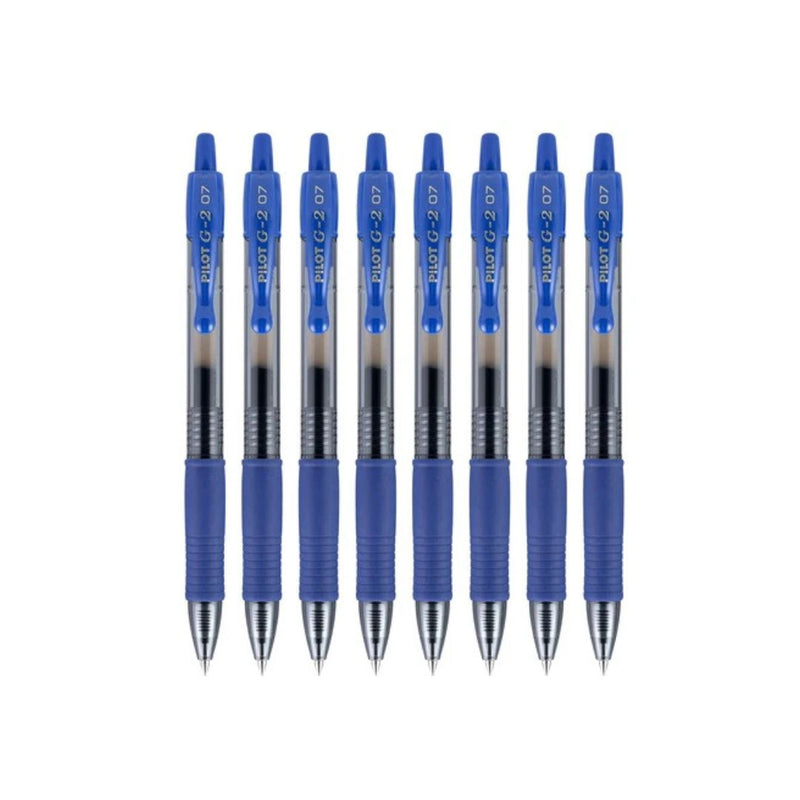 8-Pack Pilot G2 0.7mm Blue Gel Pens