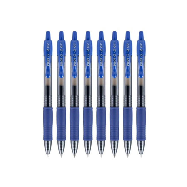 8-Pack Pilot G2 0.7mm Blue Gel Pens