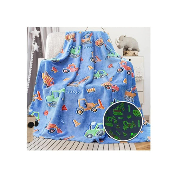 Glow-in-the-Dark Construction Truck Blanket