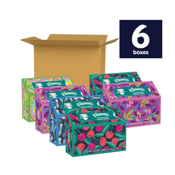 6 Box Kleenex Disposable Paper Hand Towels