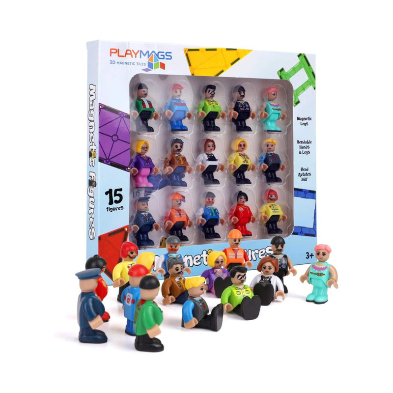 15-Piece Playmags Magnetic Figures Set