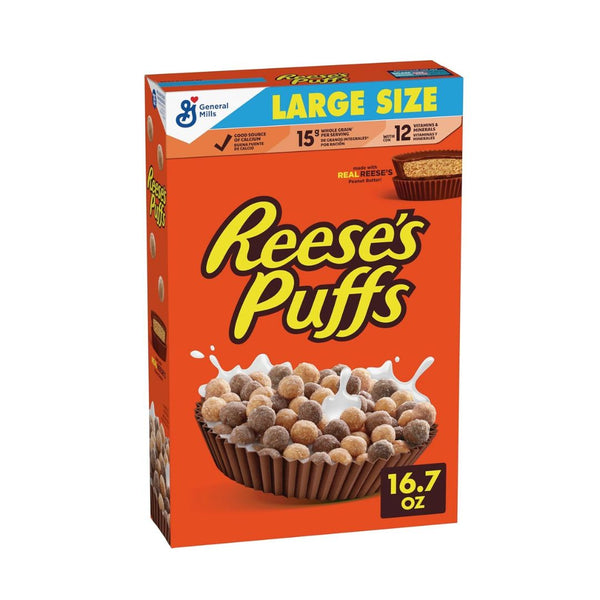 REESE'S PUFFS Breakfast Cereal Chocolatey Peanut Butter Cereal
