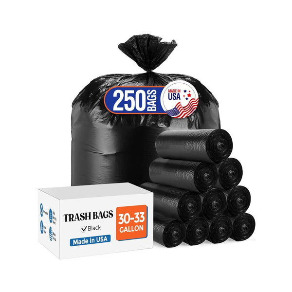 250 Count Medium Duty 30-33 Gallon Trash Bags