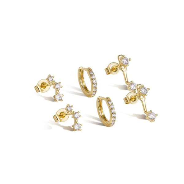 Small Hypoallergenic Huggie Hoop Earrings Set