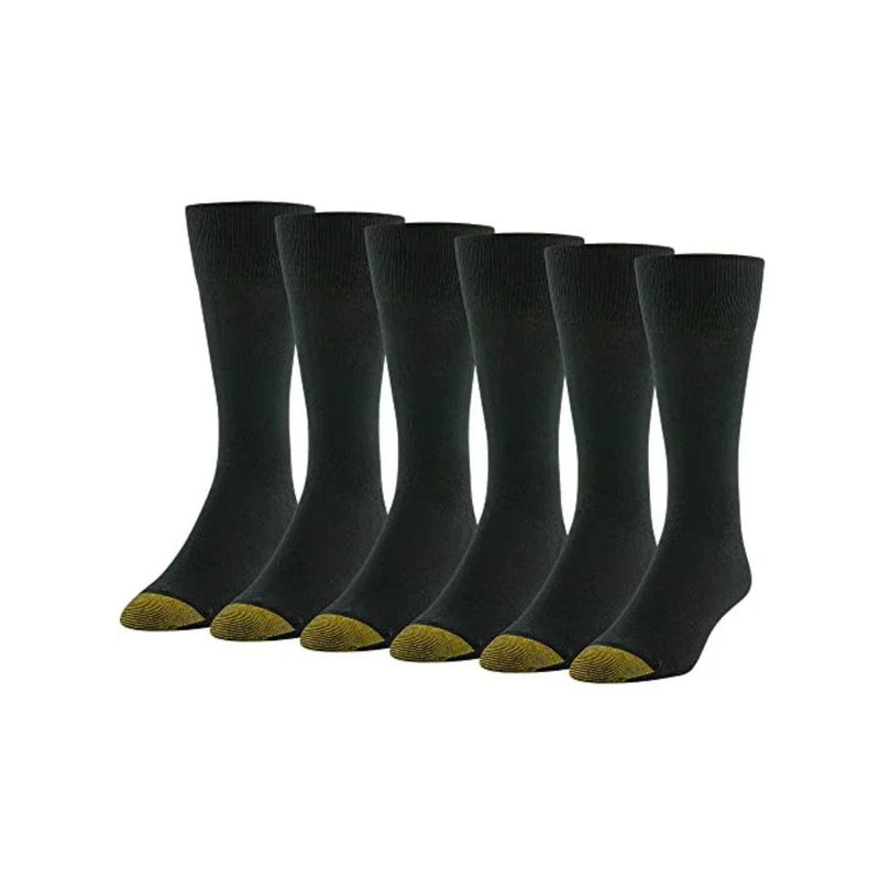 6 Pack GOLDTOE Men's Cambridge Crew Socks