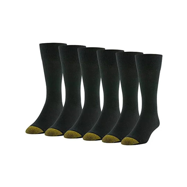 6 Pack GOLDTOE Men's Cambridge Crew Socks