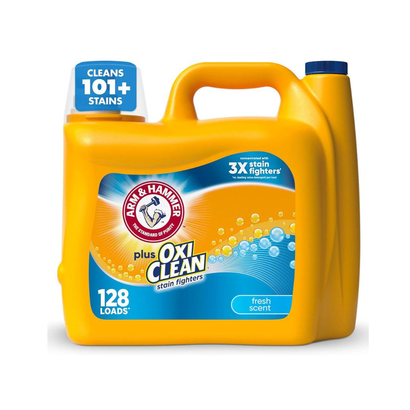 128 Loads ARM & HAMMER Plus OxiClean Stain Fighters Liquid Laundry Detergent