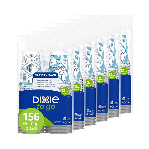 156-Count Dixie To Go Paper Coffee Cups