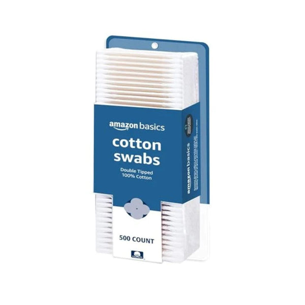 500 Pack Amazon Basics Cotton Swabs