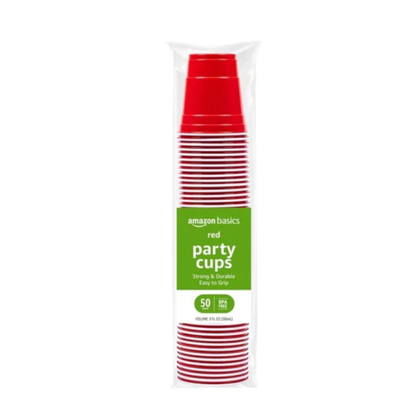 50 Disposable Party Cups (9oz)