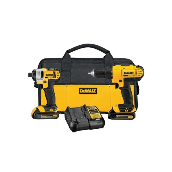 DeWalt 20V MAX Drill & Impact Driver Combo Kit With 2 Batteries, Charger & Bag
