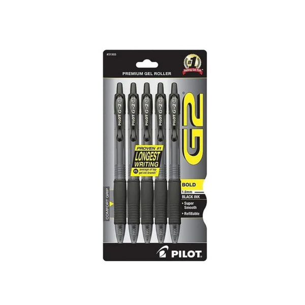 5 Pilot G2 Gel Pens
