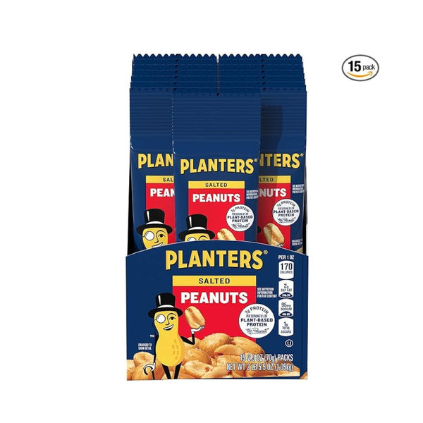 15-Pack Planters Salted Peanuts (2.5oz)