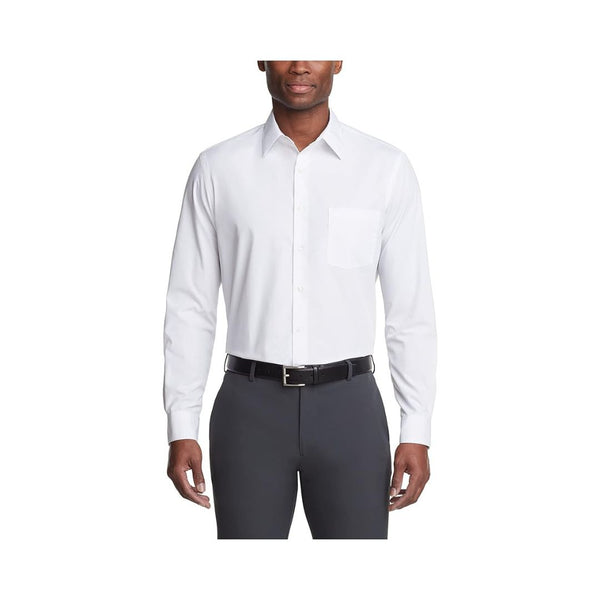 Mens Dress Shirt Regular Fit Poplin Solid