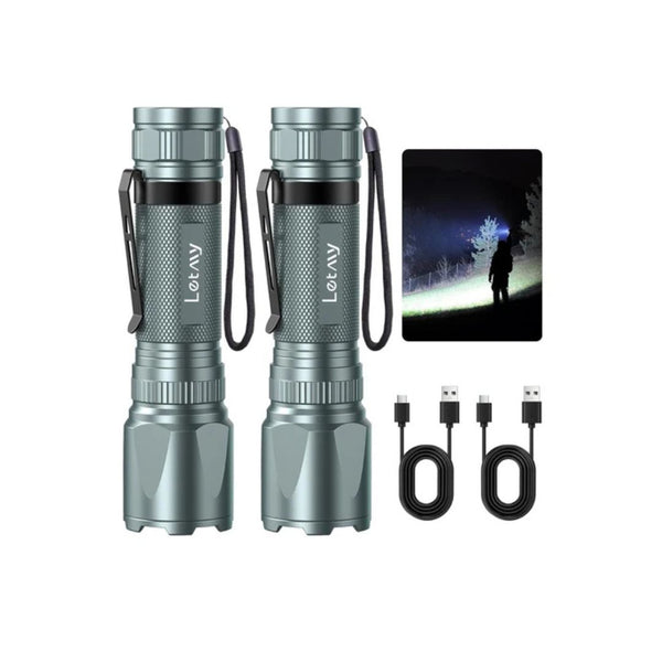2-Pack Rechargeable LED Flashlights