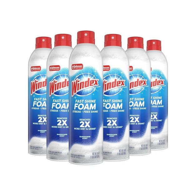 6-Pack Windex Fast Shine Foam Glass Cleaner