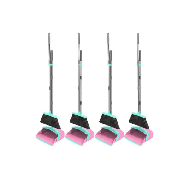 4-Pack Broom & Dustpan Set