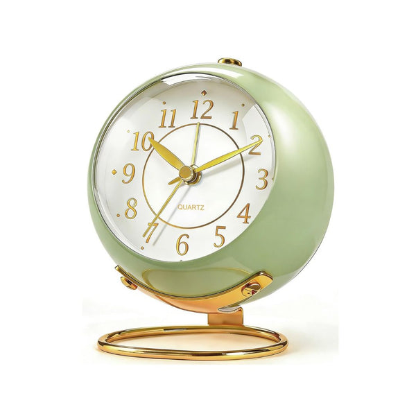 Silent Analog Alarm Clock with Night Light