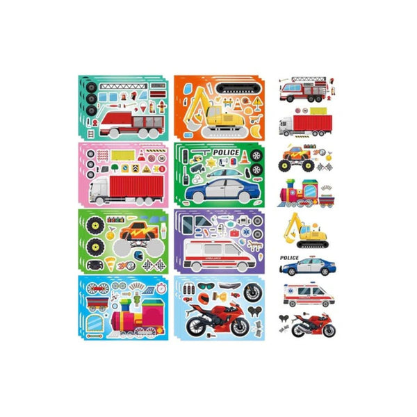 24 Sheets Make Your Own Vehicle Stickers (2 Styles)