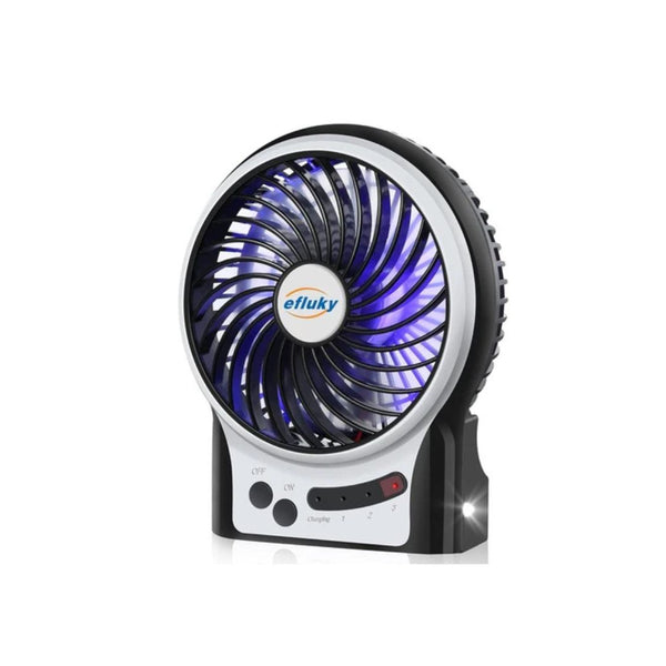 Rechargeable Mini Fan With LED Light (3 Colors)