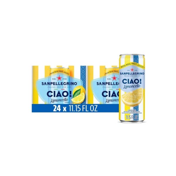 24 Cans Sanpellegrino Ciao Limoncello Sparkling Water