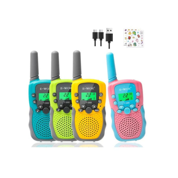4-Pack Kids Walkie Talkies (2 Colors)